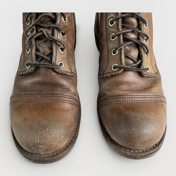 Size 10D - Red Wing Iron Ranger 8111 Boots Made in USA, Amber Harness, Cork Sole - Picture 5 of 10